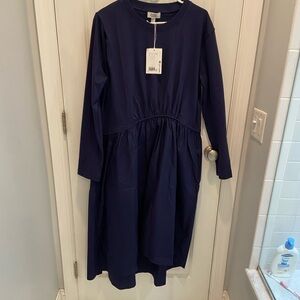 COS navy midi length dress size Medium